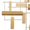 CosmoLiving by Cosmopolitan Gold Iron Grid Wall Accent